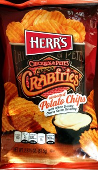 Herr's - Chickie's & Pete's Famous Crabfries seasoned Potato Chips with White Creamy Cheese Sauce flavoring